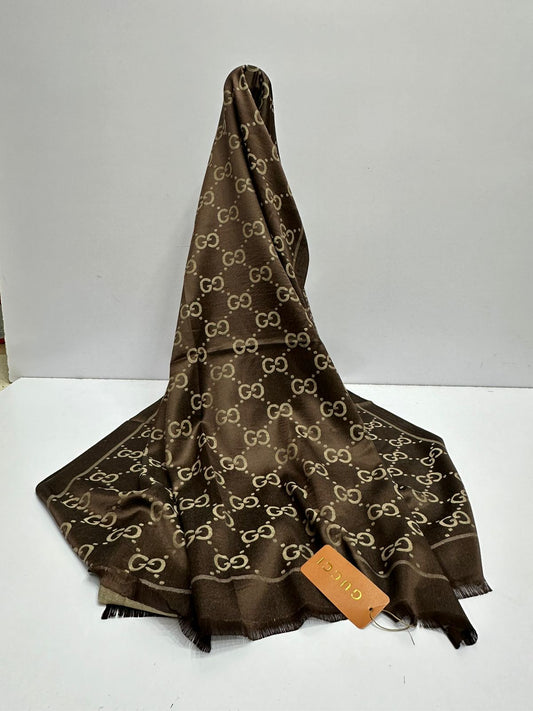 Luxurious Silk Scarf with Exquisite Brand Tag and Packaging