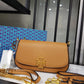 Convertible Flap Shoulder Bag with Gold-Tone Hardware