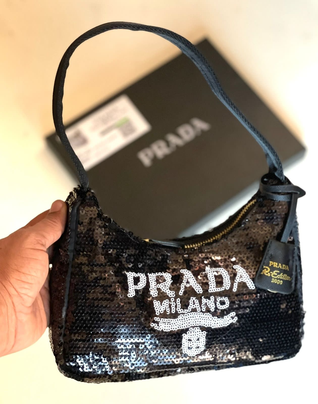 Sequin Embellished Handbag